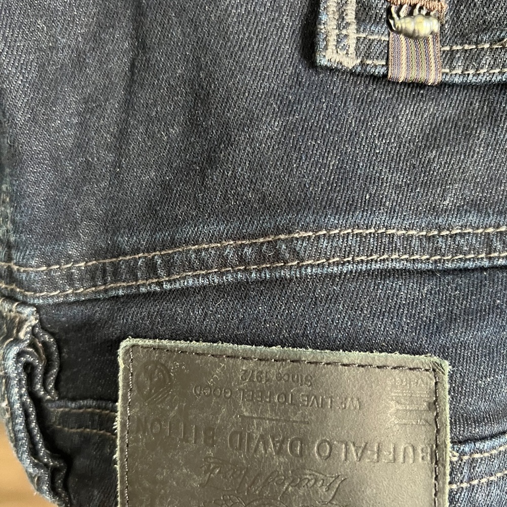 Buffalo David Bitton Dark Denim Mens Straight Leg Six Jeans